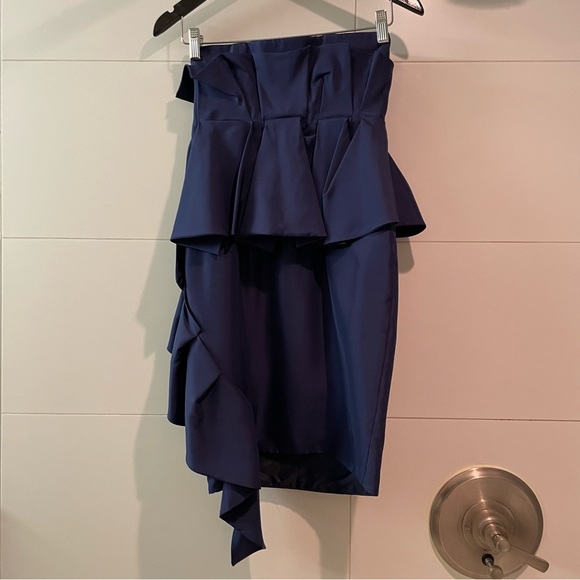Karen Walker - Navy Silk Taffeta minidress - Picture 7 of 7